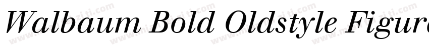 Walbaum Bold Oldstyle Figures字体转换